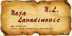 Maja Lavadinović vizit kartica